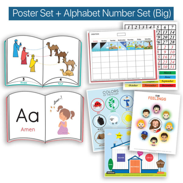 Alphabet/Number Set and Poster Set (Large Size)